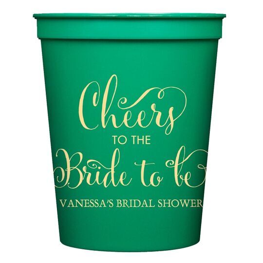 Cheers To The Bride To Be Stadium Cups
